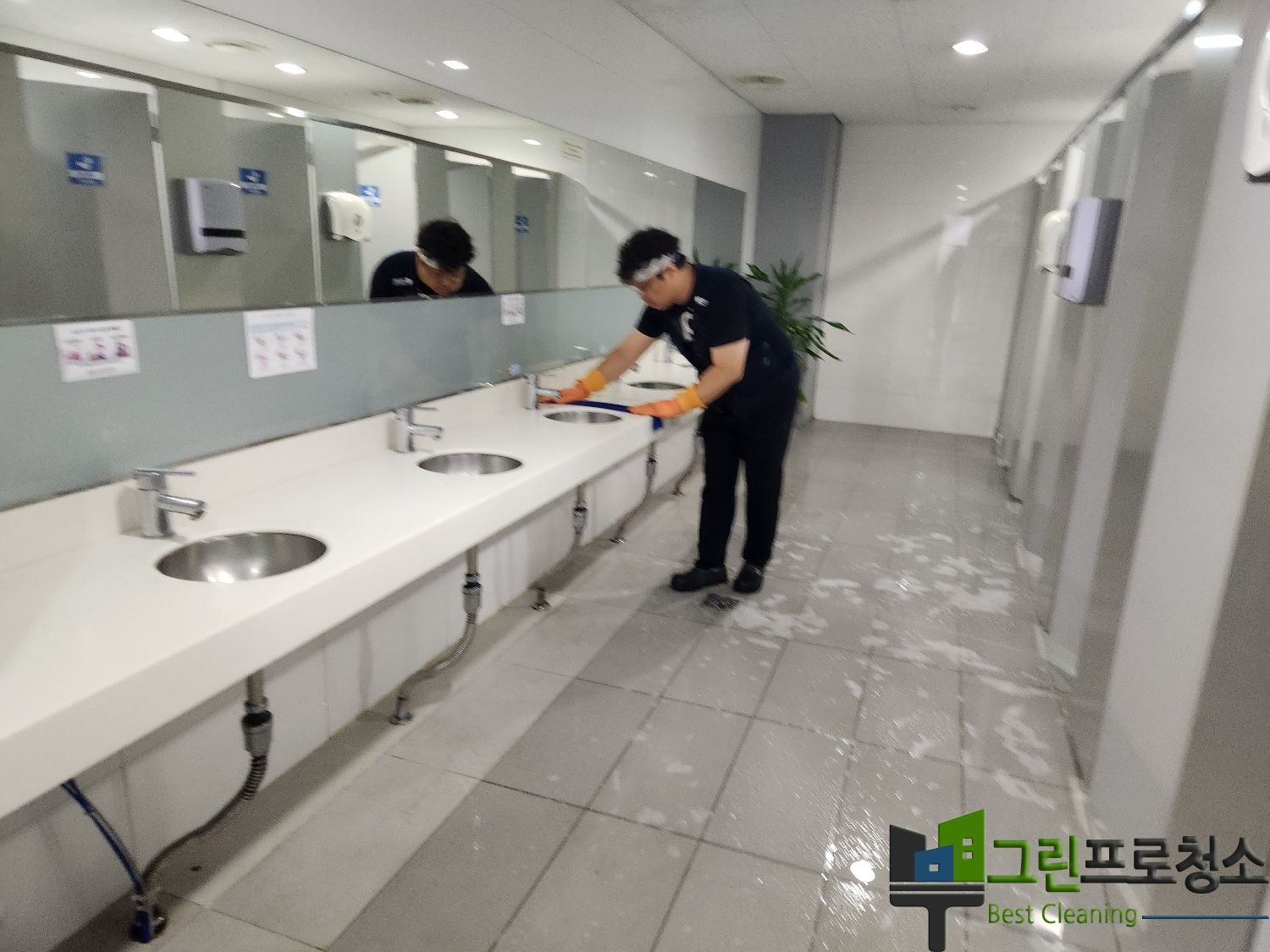 화장실 살균과 방역 중